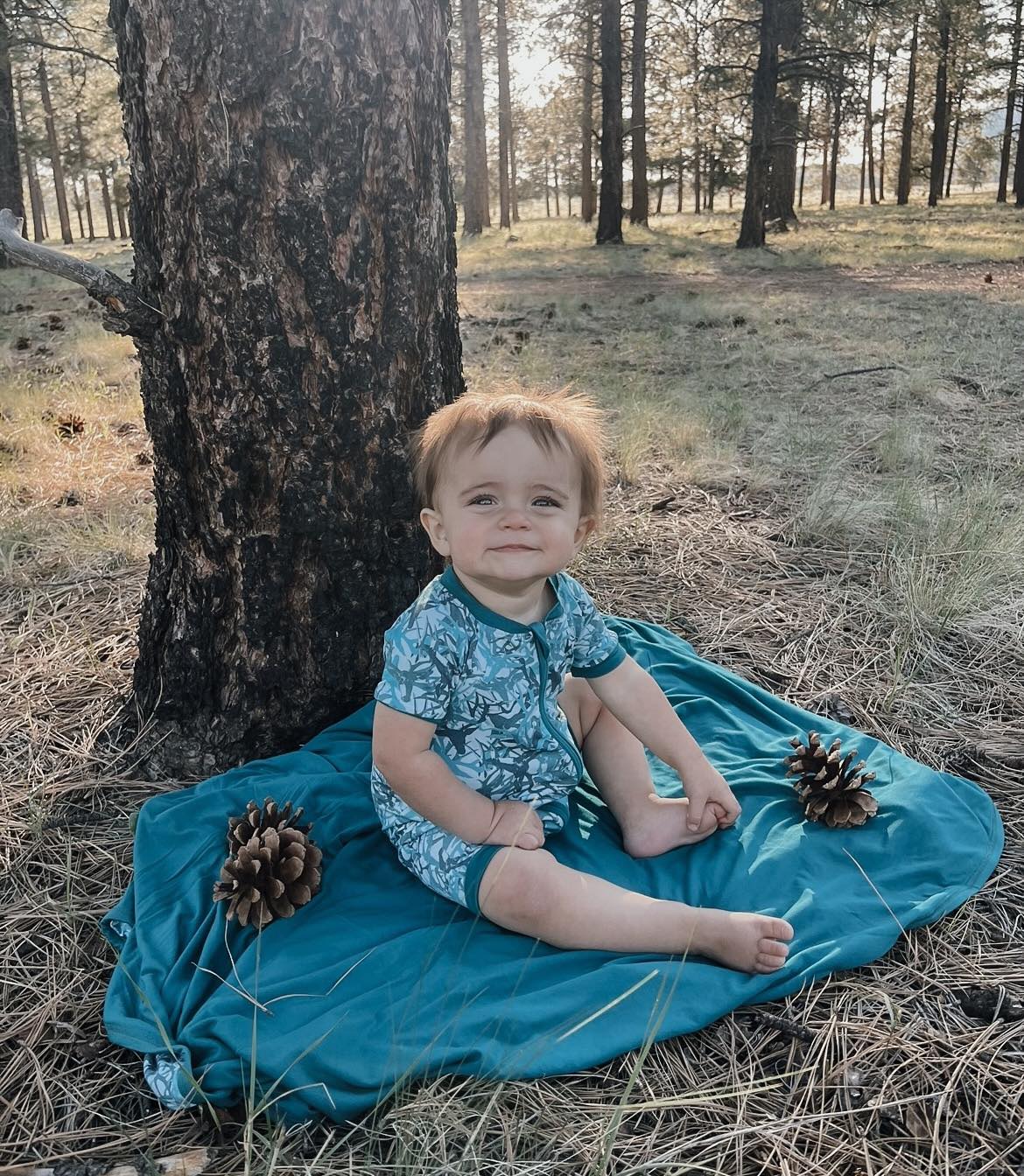 Wild Redz Signature Camo Double Sided Bamboo Blanket | Blue