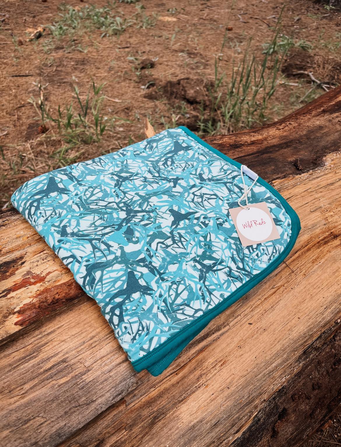 Wild Redz Signature Camo Double Sided Bamboo Blanket | Blue