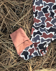 Wild Redz Old School Camo Bamboo Baby Onesie with zipper