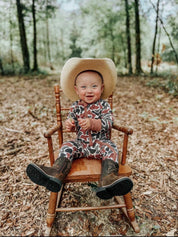 Wild Redz Old School Camo Bamboo Baby Onesie with zipper